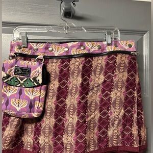 Zand Amsterdam reversible mini skirt with pouch. Adjustable, one size EUC